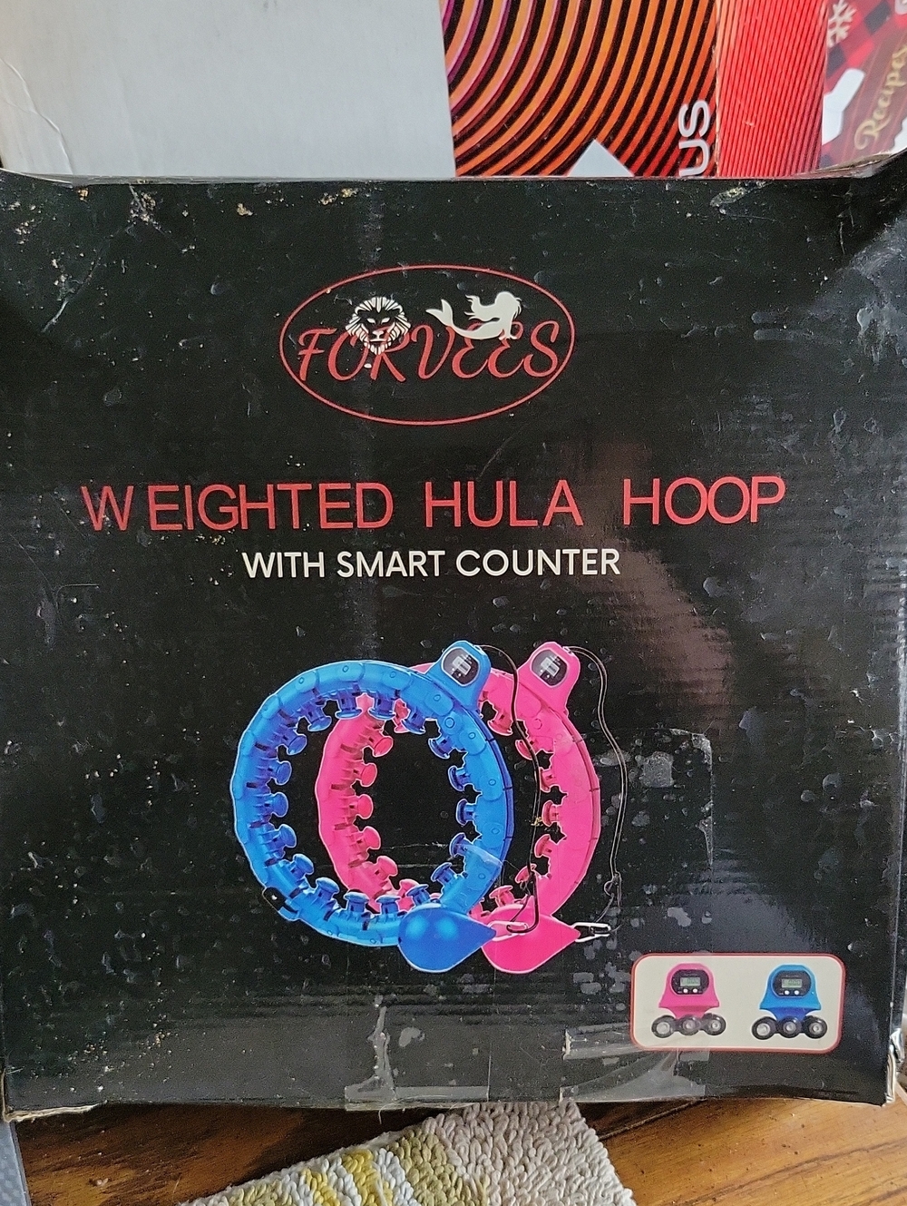 Weighted Hula Hoop with Smart Counter - Blue & Pink